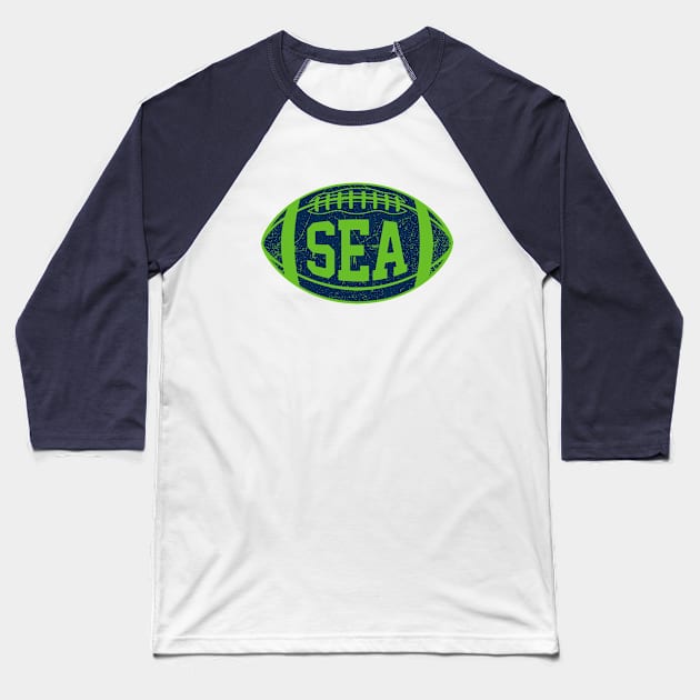 SEA Retro Football - White Baseball T-Shirt by KFig21